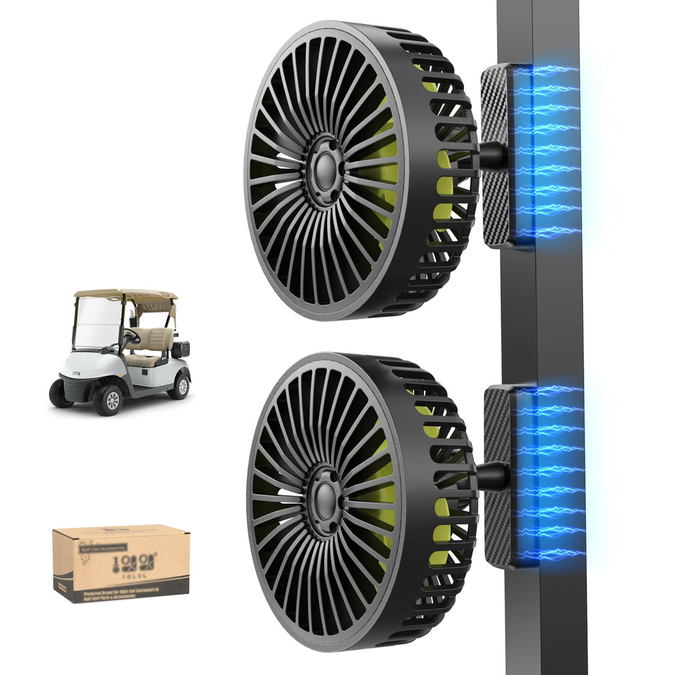 10L0L Magnetic Golf Cart Fan base mount enables quick, tool-free attachment to metal surfaces.