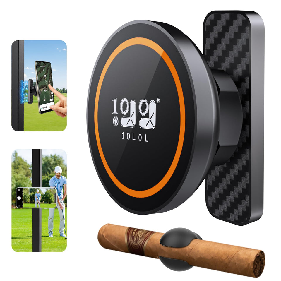 10L0L magnetic golf cart phone holder mount secures device on rough terrain