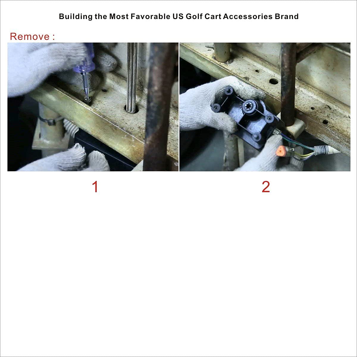 Installation on Club Car DS demonstrates straightforward swap with standard tools.