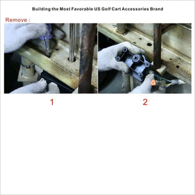 Installation on Club Car DS demonstrates straightforward swap with standard tools.