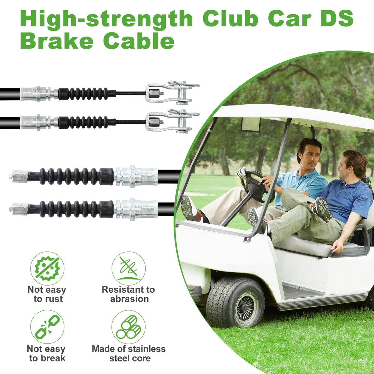 10L0L metal brake cable core designed to resist corrosion over time.