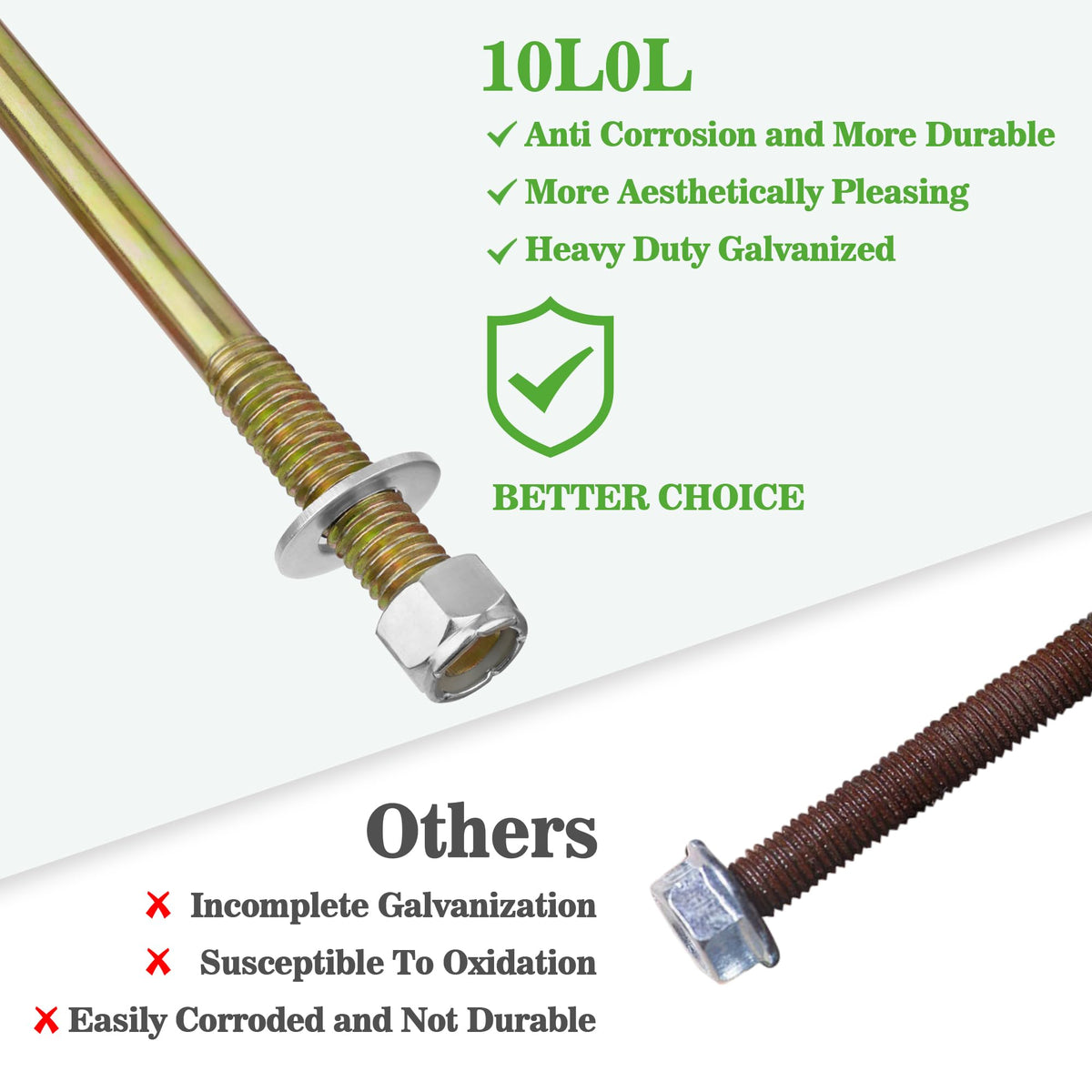10L0L premium metal construction provides durability in rough terrain