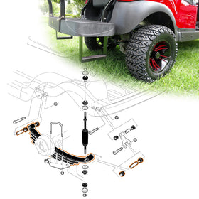 10L0L metal sleeve spacers maintain alignment and secure mounting on Club Car carts.