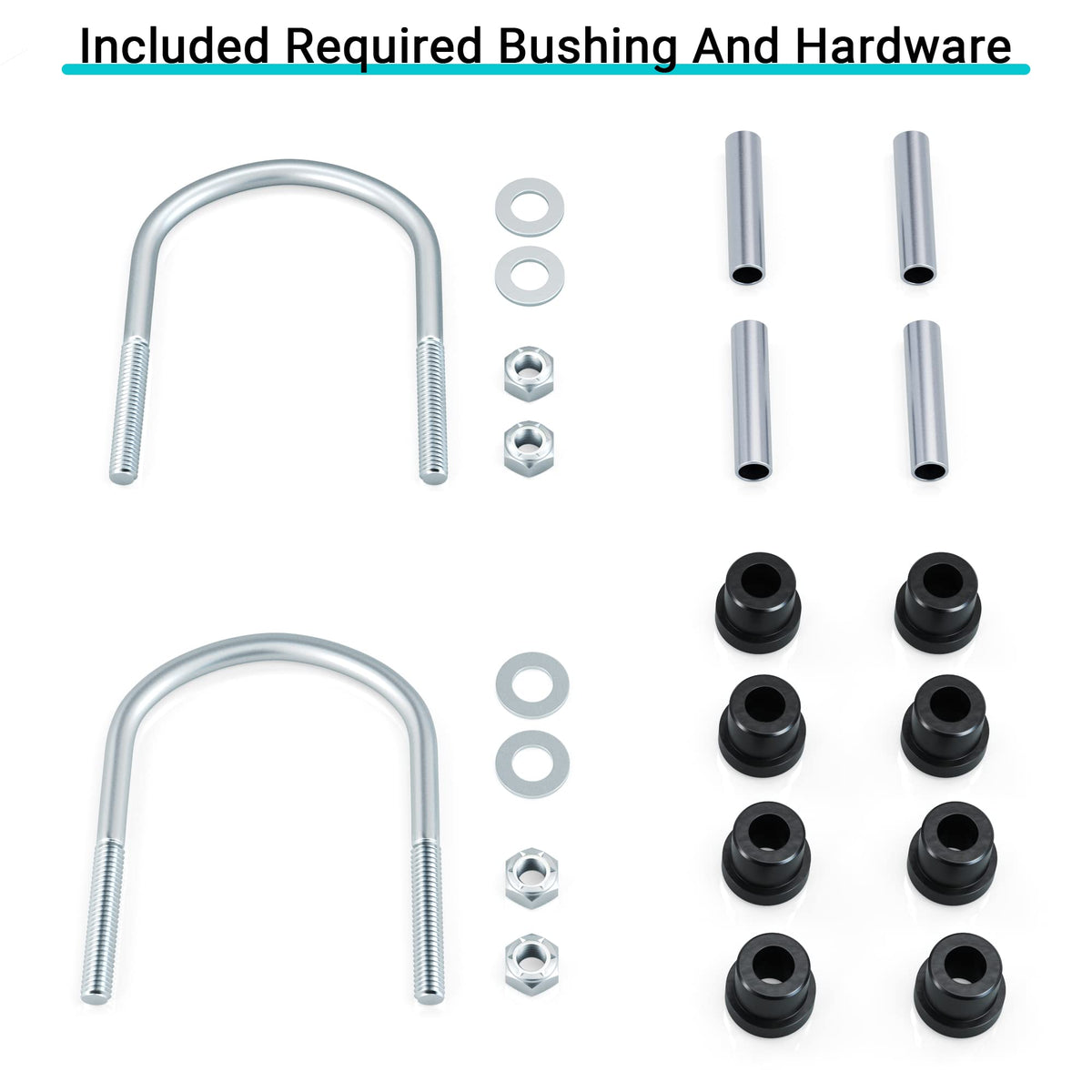 10L0L metal sleeve spacers included for precise alignment and sturdy support.