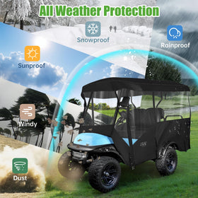 10L0L 600D waterproof fabric protects against rain and UV exposure