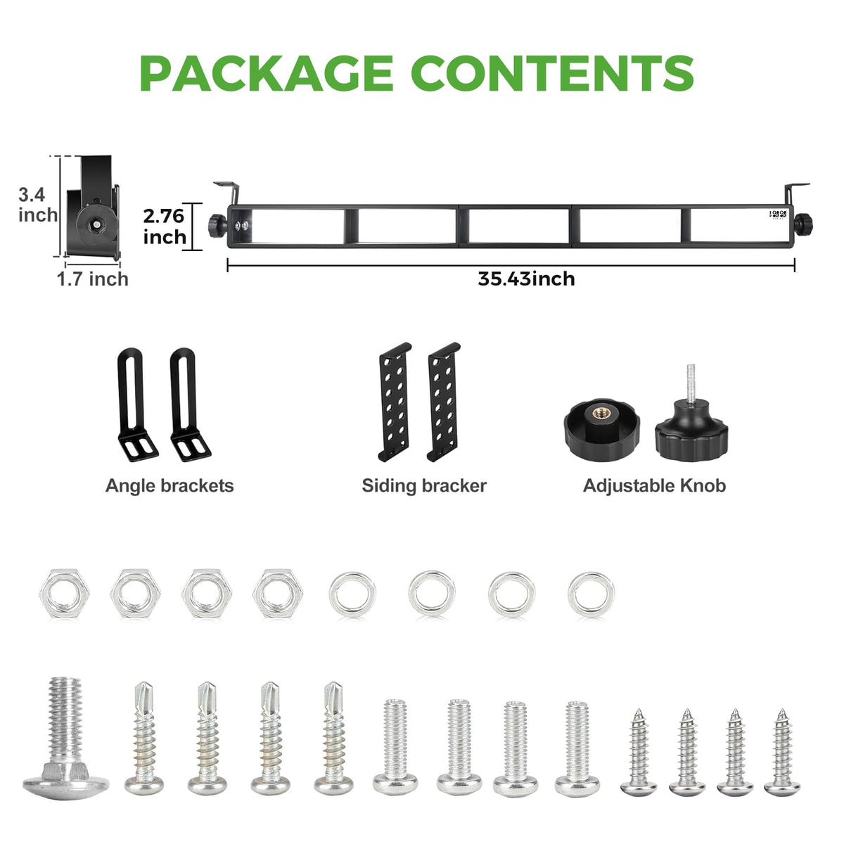 10L0L black-coated brackets for durability on outdoor use