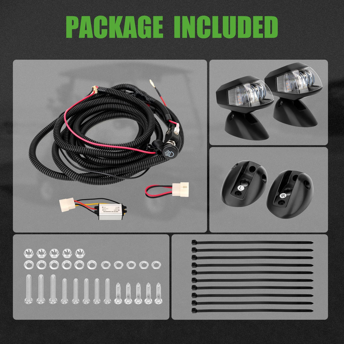 10L0L mounting bases and screws ensure secure installation.