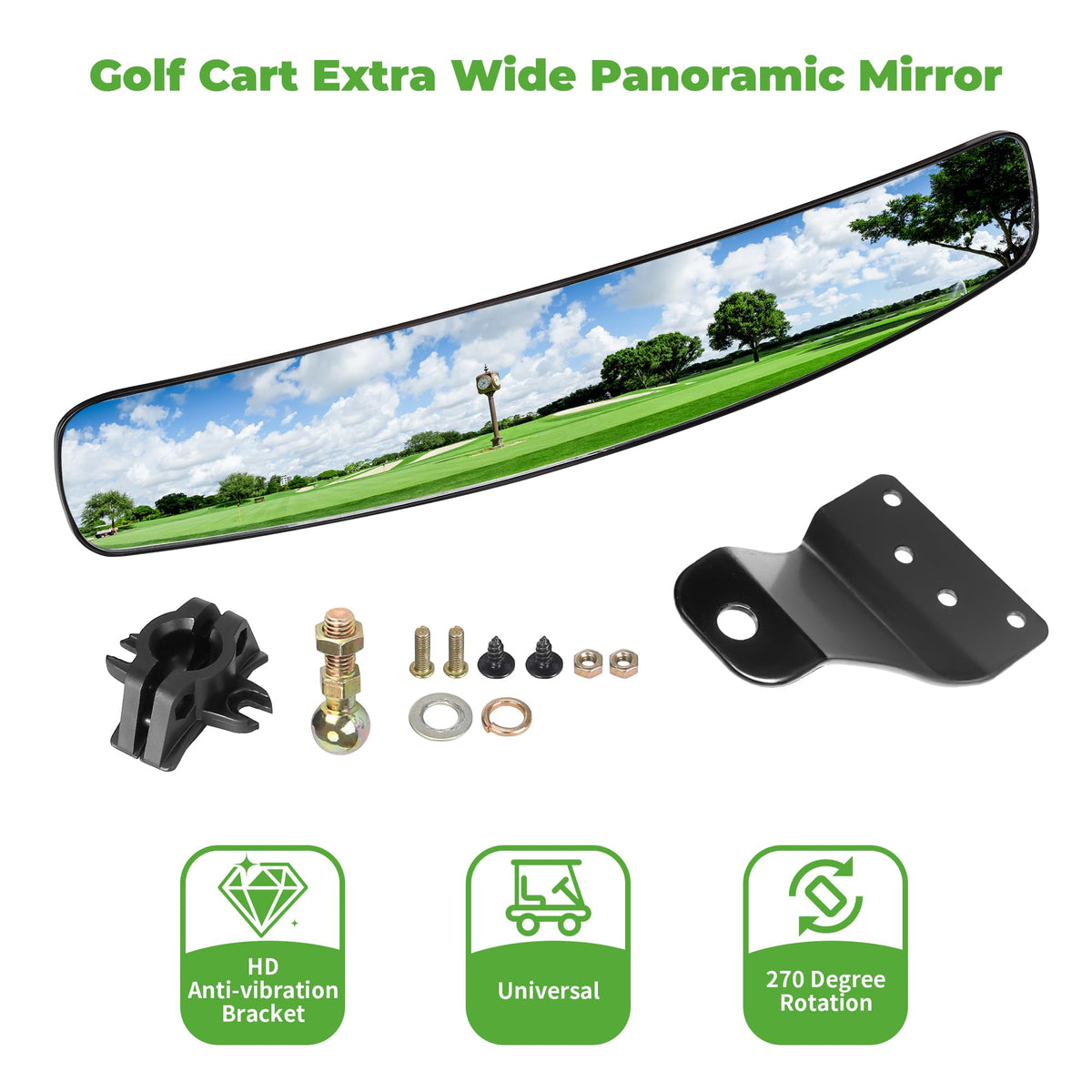 10L0L universal fit notes help mounting on Yamaha EZGO Club Car and other carts.