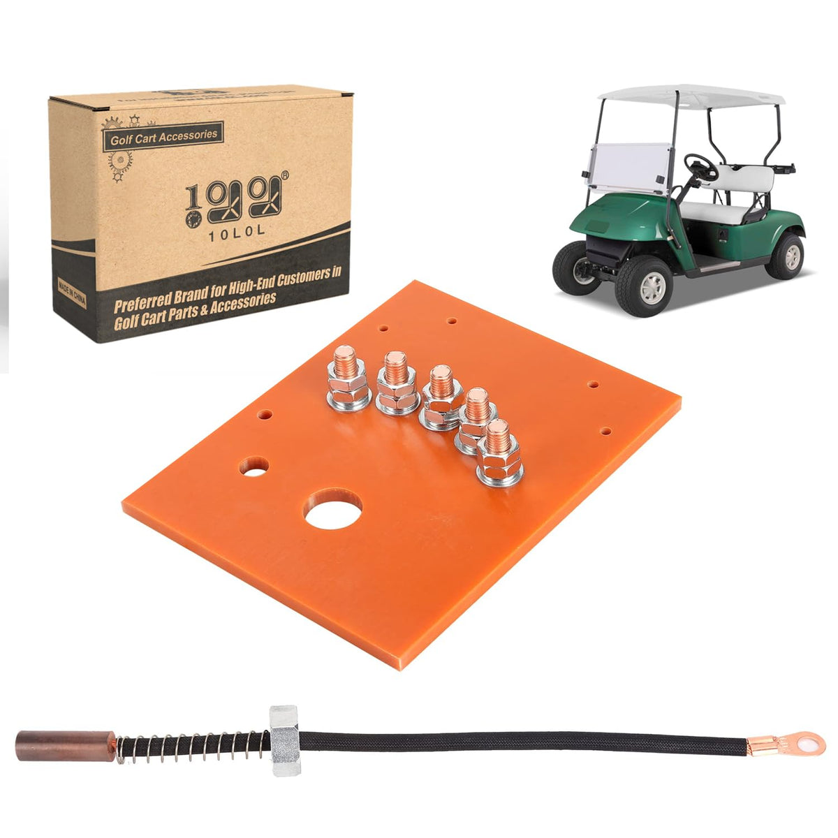 10L0L movable wiper contact copper for reliable golf cart electrical contact.