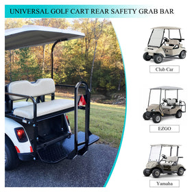 10L0L reflective strip boosts nighttime visibility on golf cart