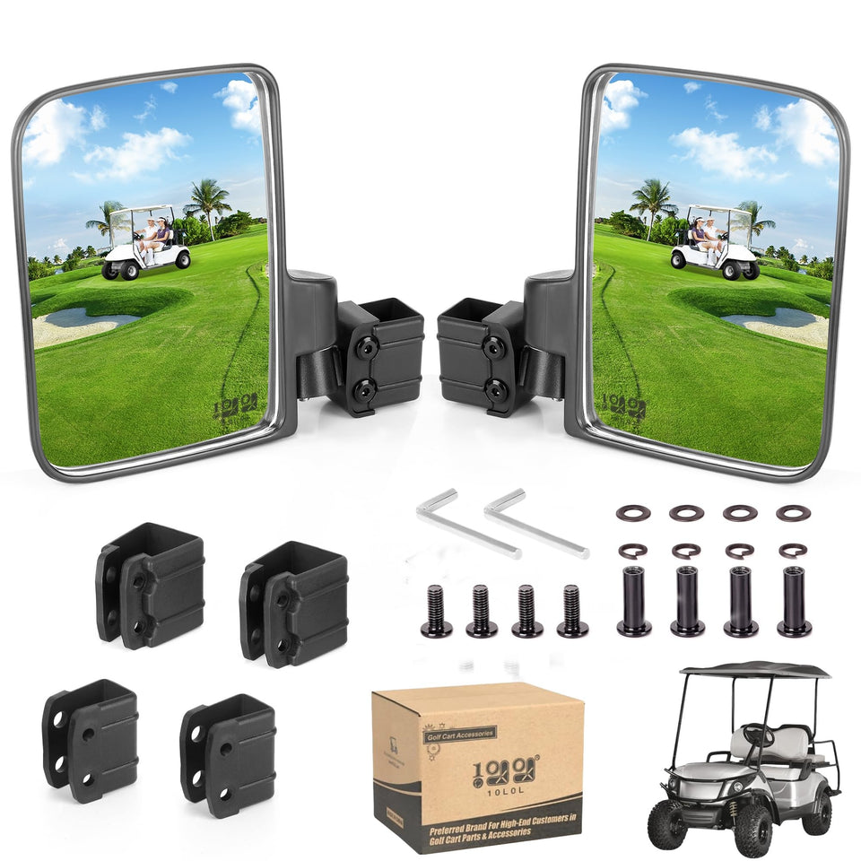 10L0L No-Drill Golf Mirror folding design enables quick, tool-free installation.