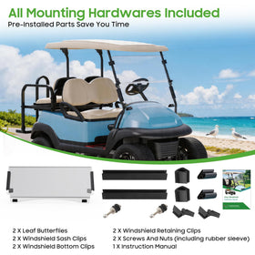 10L0L no-drill installation with included hardware fits multiple Club Car models.