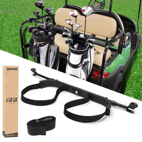 10L0L No Drilling Golf Cart Bag Holder front view shows universal fit for 2+2 carts