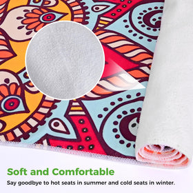 Non-slip backing detail keeps the seat cover securely in place during rides