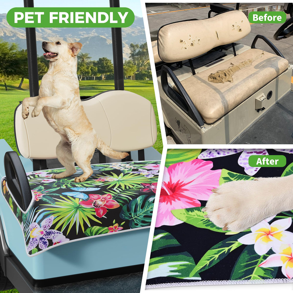 10L0L non-slip backing keeps seat cover securely in place.