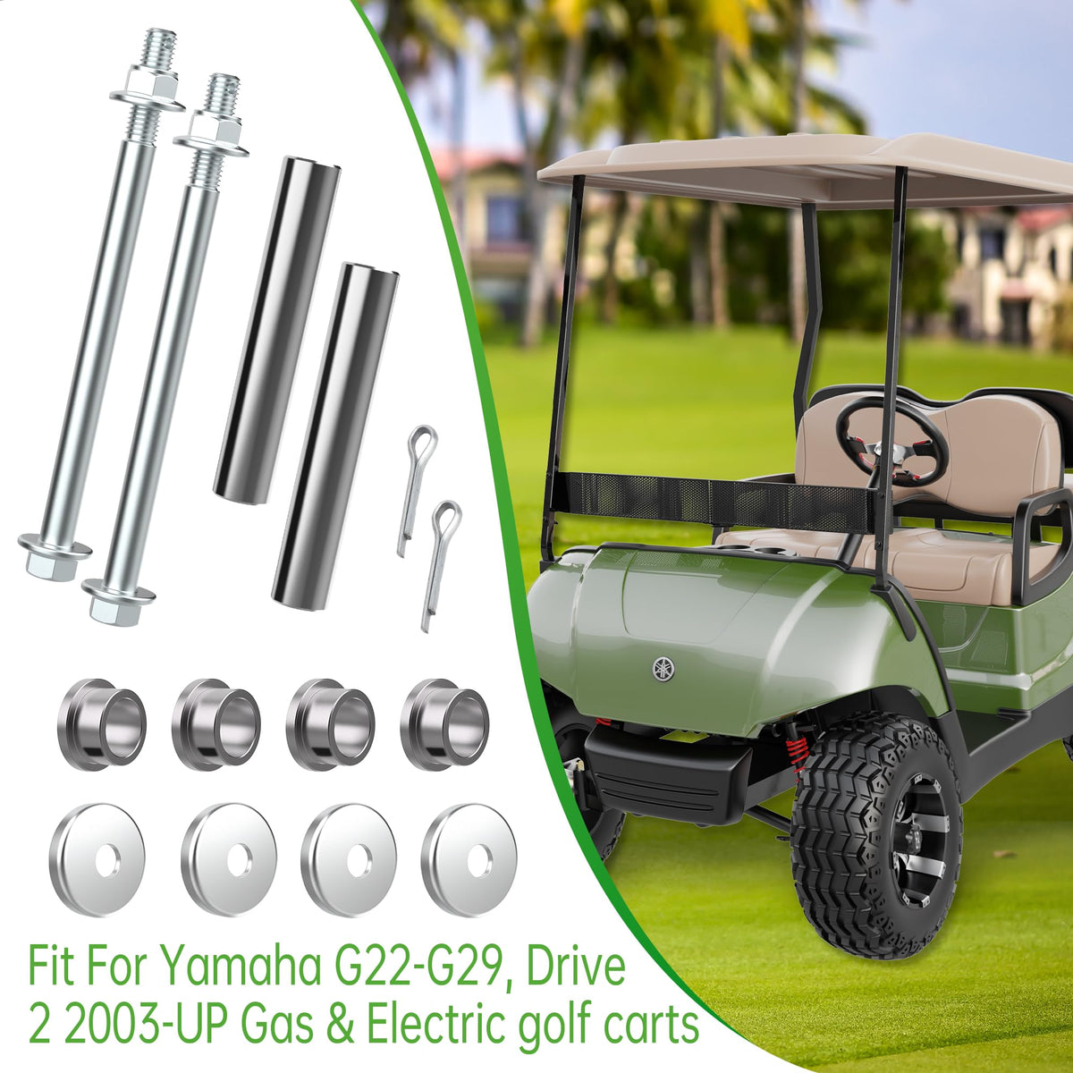 Nuts and pins from the kit complete the hardware pack