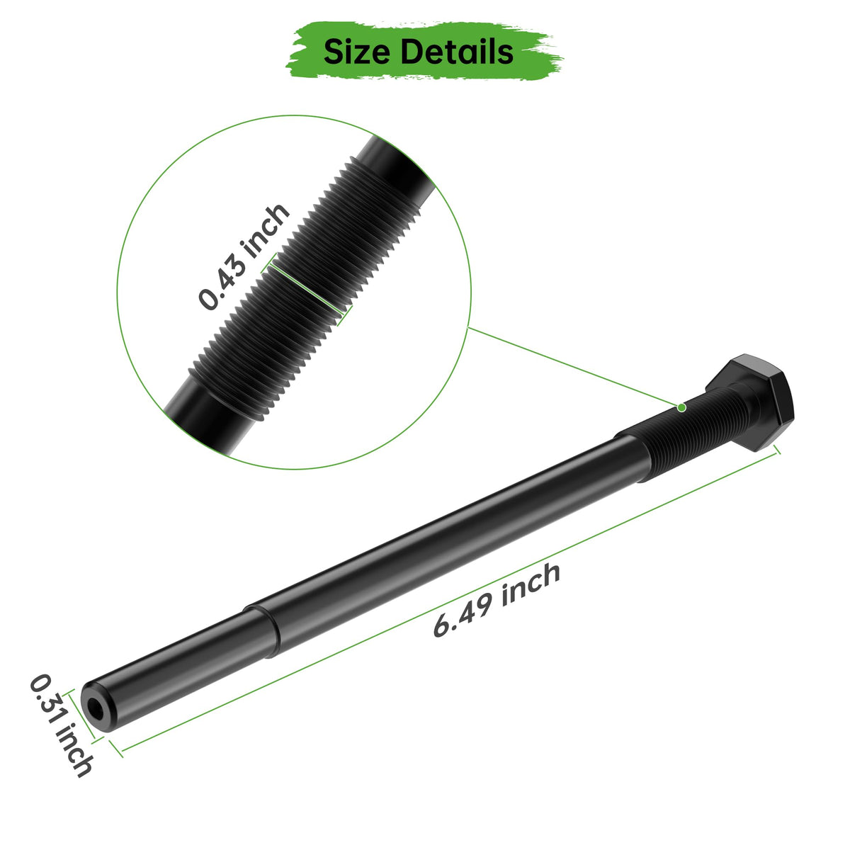 10L0L OEM 1014496 compatible puller bolt for clutch service in gas carts
