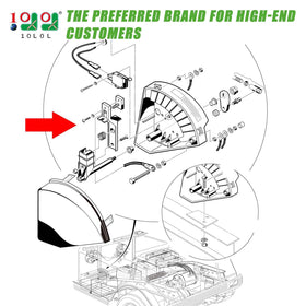 10L0L OEM 1016140 wiper switch for Club Car DS 36V in the image