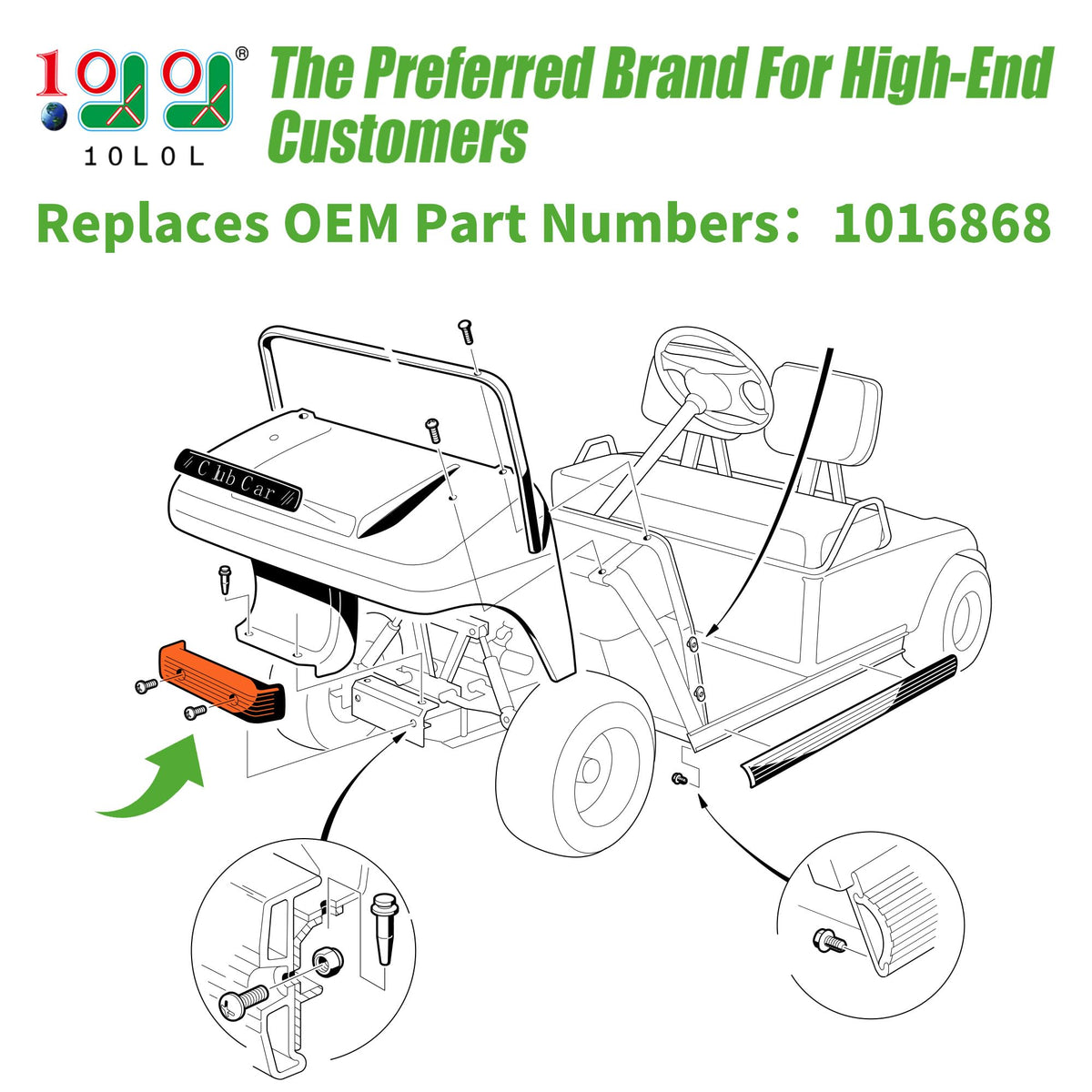 10L0L OEM 1016868 replacement ensures straightforward compatibility