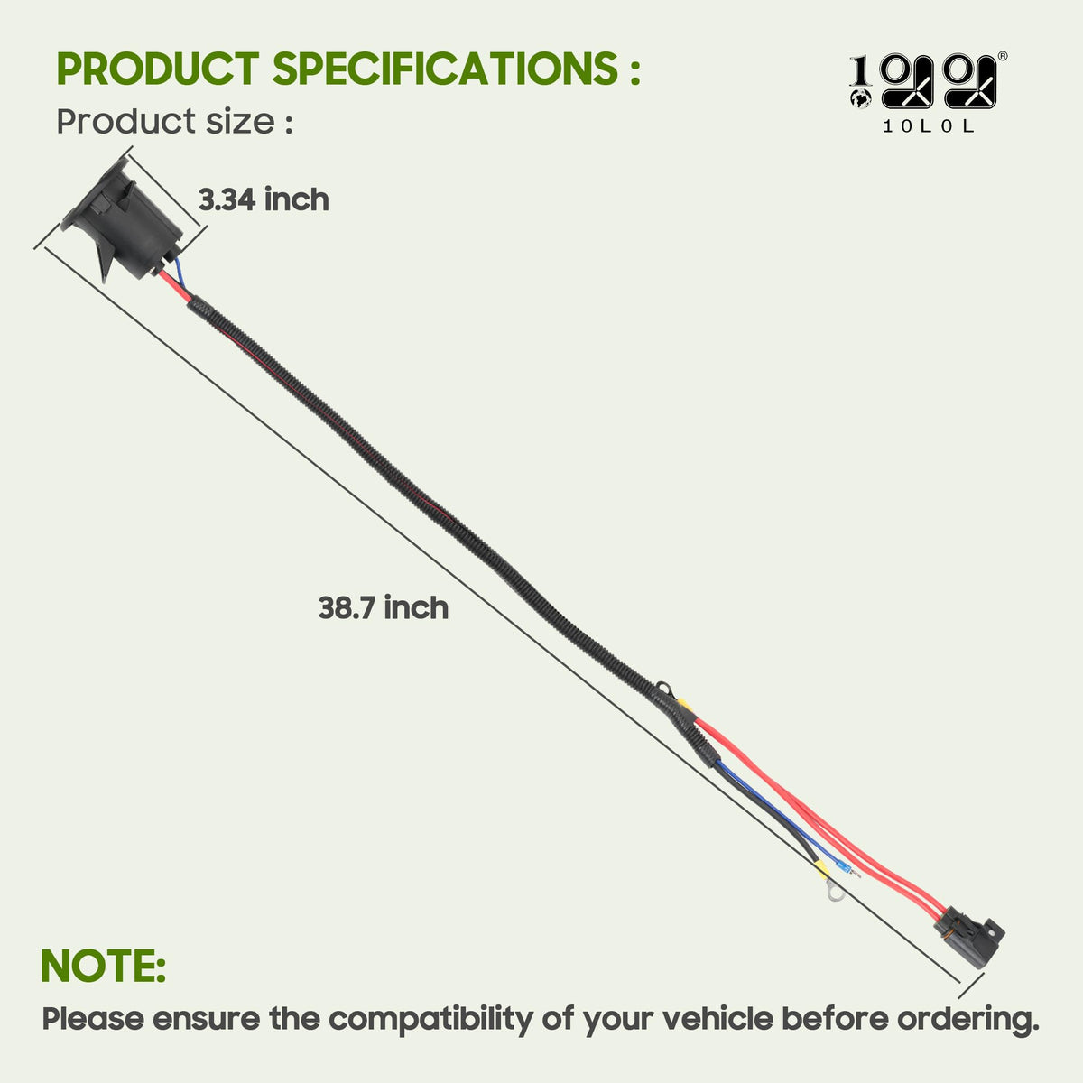 10L0L OEM 105137401 DC receptacle close-up confirming exact fit