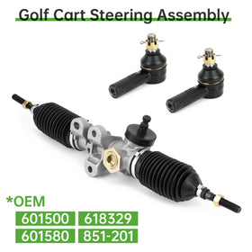 10L0L OEM-compat steering gear box for EZGO RXV, rear view, reliable fit