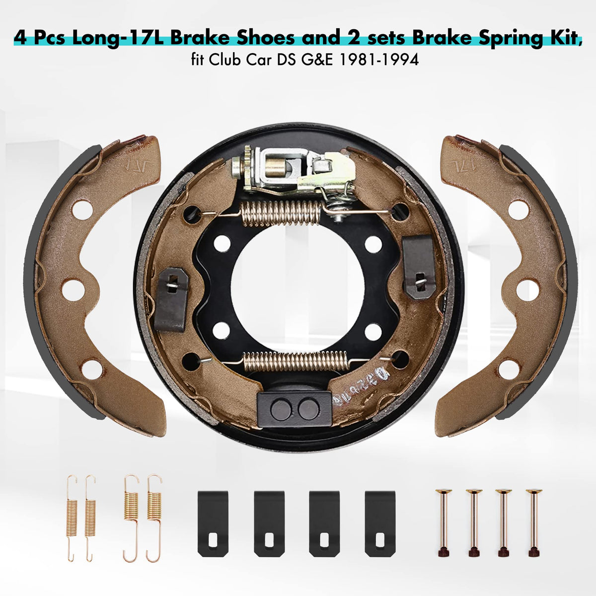 10L0L OEM brake shoes 1011433 replacement for Club Car DS G&E 1981-1994