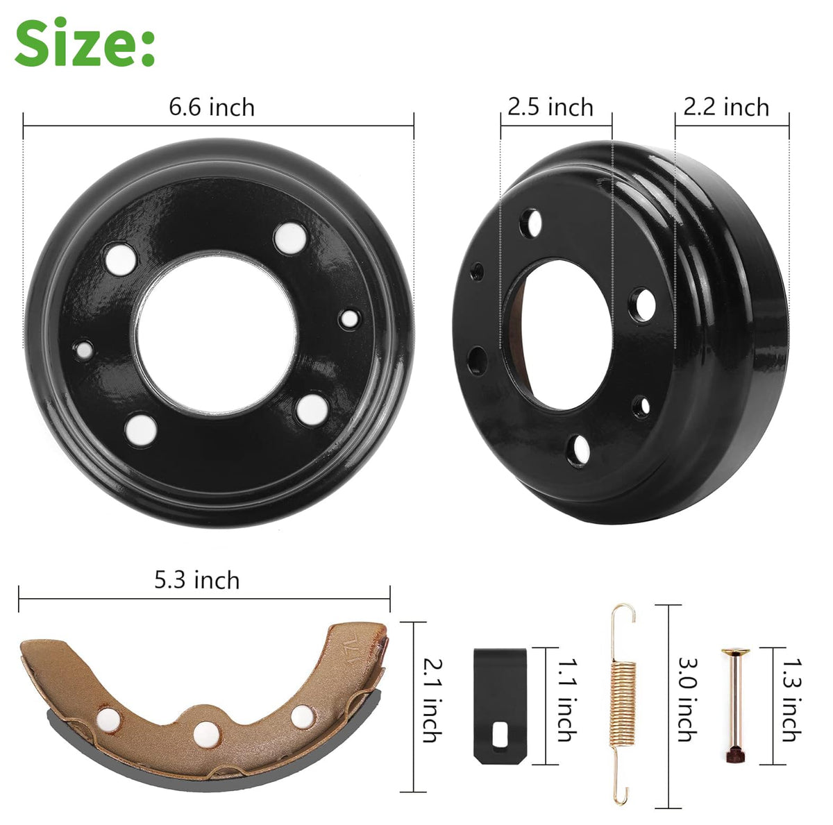 10L0L OEM brake shoes 101146302 replacement for Club Car DS