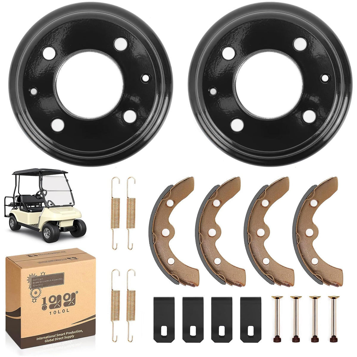 10L0L OEM brake shoes 1015757 replacement for Club Car DS