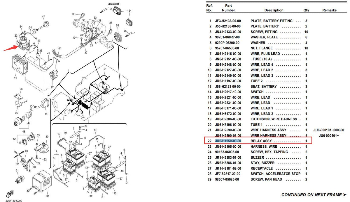 10L0L OEM JU6-H1950-00-00 compatibility label on the solenoid.