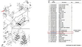 10L0L OEM JU6-H1950-00-00 compatibility label on the solenoid.