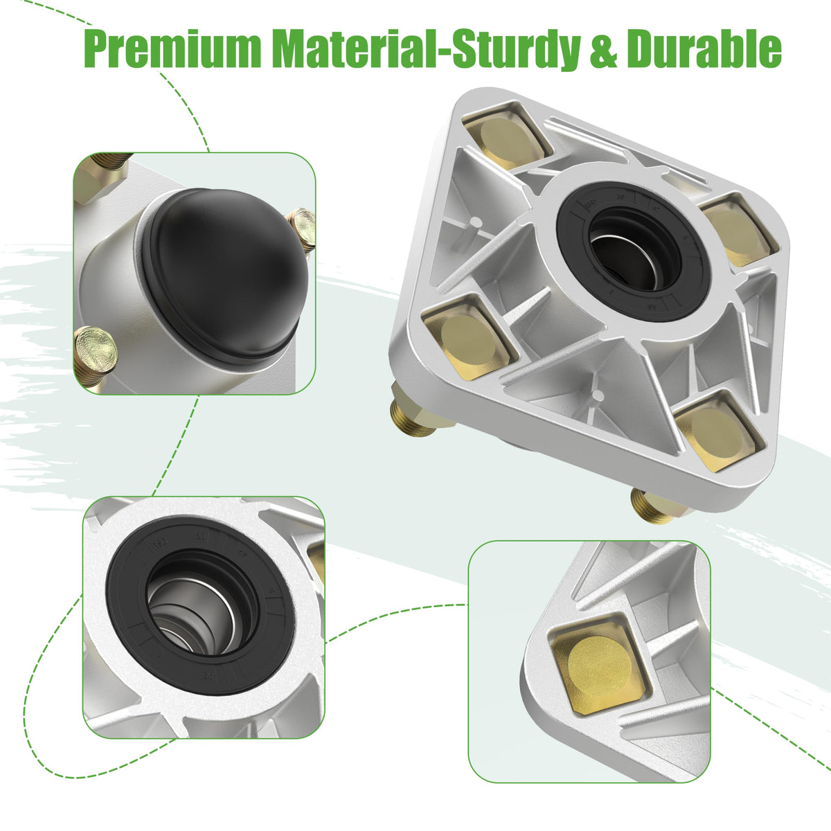 Complete kit includes bolts, dust cover, and seal for easy installation.