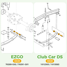 10L0L OEM replacement parts for EZGO TXT and Club Car DS