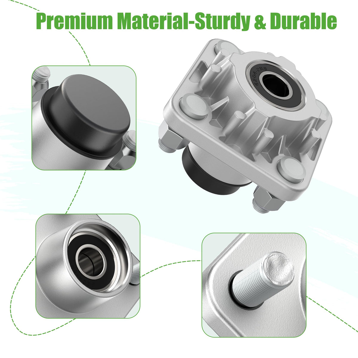10L0L oil seal ensures a tight seal around the axle for reduced wear.