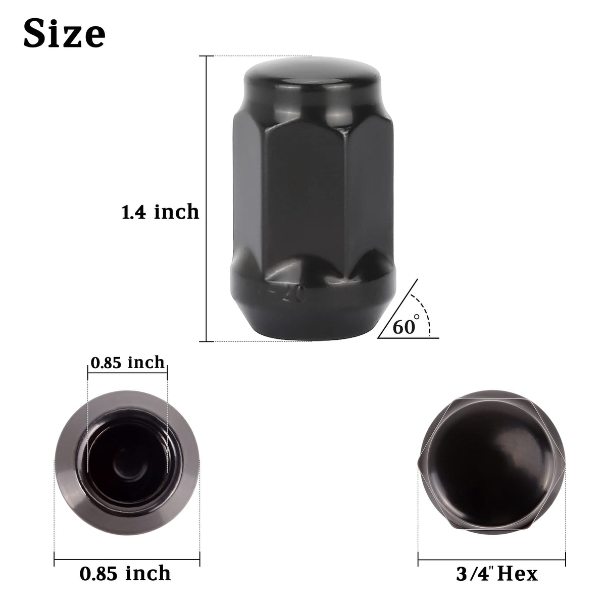 10L0L 1/2-20 thread lug-nuts ensure proper hub engagement.
