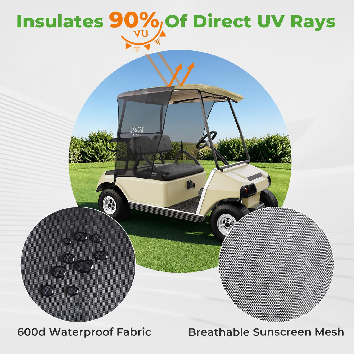 10L0L open weave mesh promotes airflow around passengers