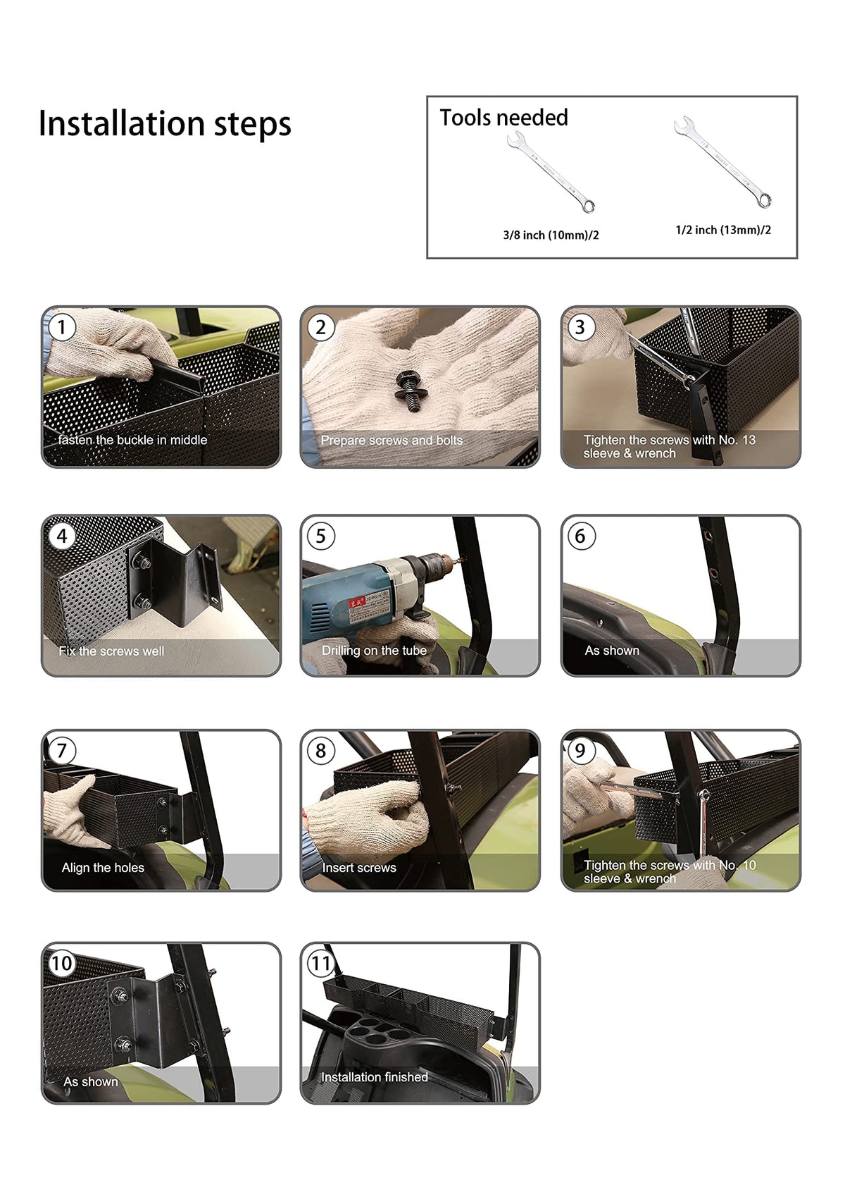 10L0L golf cart accessory boosts on-course organization.