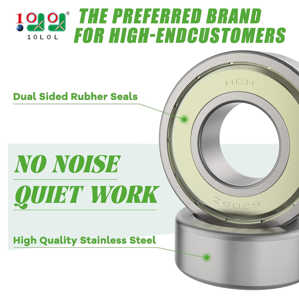 10L0L outer rear axle bearing 6205ZZ, durable build for longevity