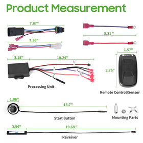 10L0L package contents image shows everything needed for upgrade to keyless ignition