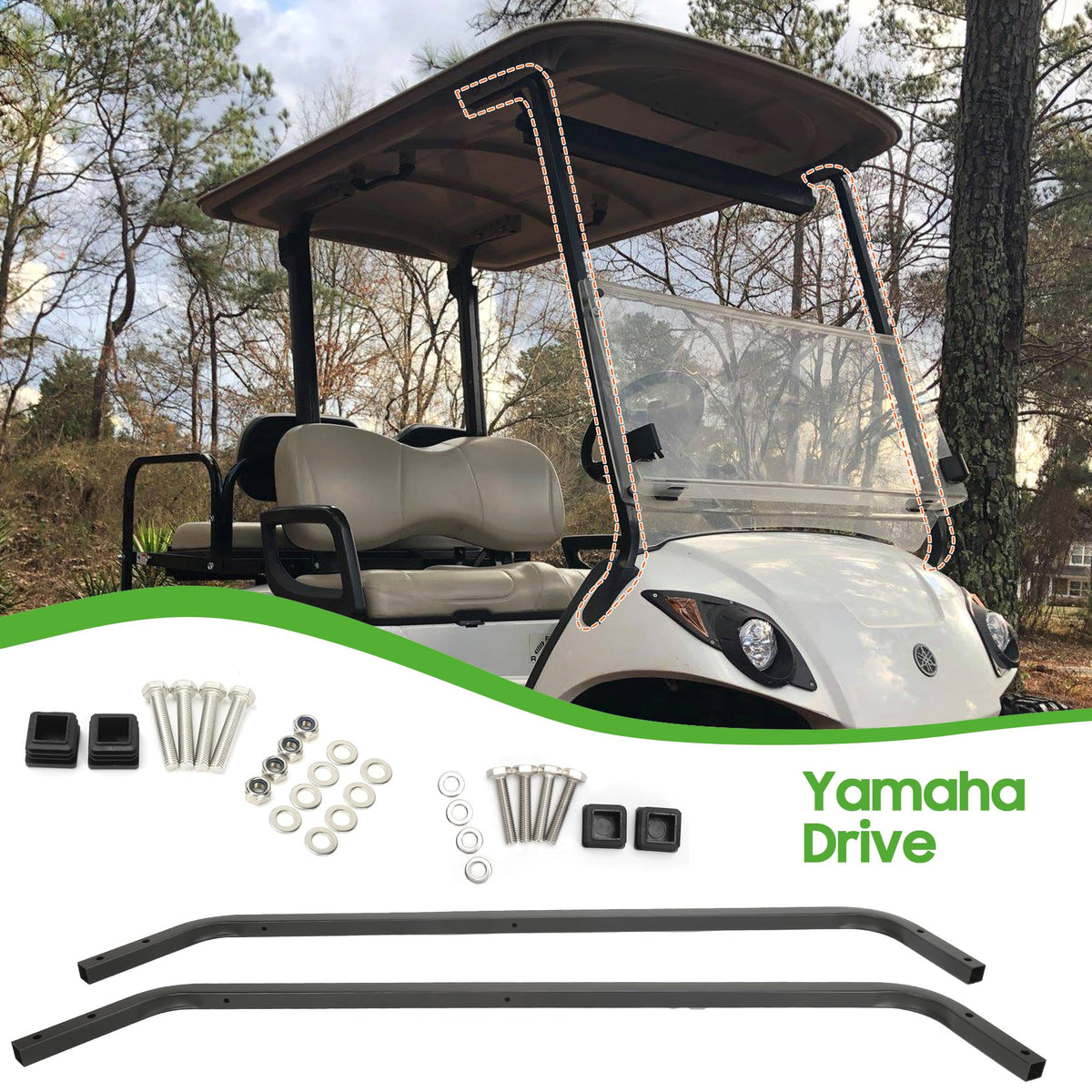 10L0L golf cart upgrade includes two brackets and required parts