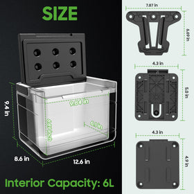10L0L includes cooler, screw kit, and three mounting brackets