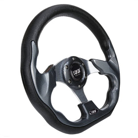Close-up of the palm-friendly grip designed for long, steady drives.
