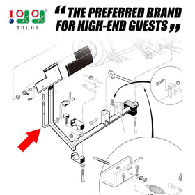 10L0L Golf Cart Park Brake Latch Kit for Carryall demonstrates reliable OEM replacement.