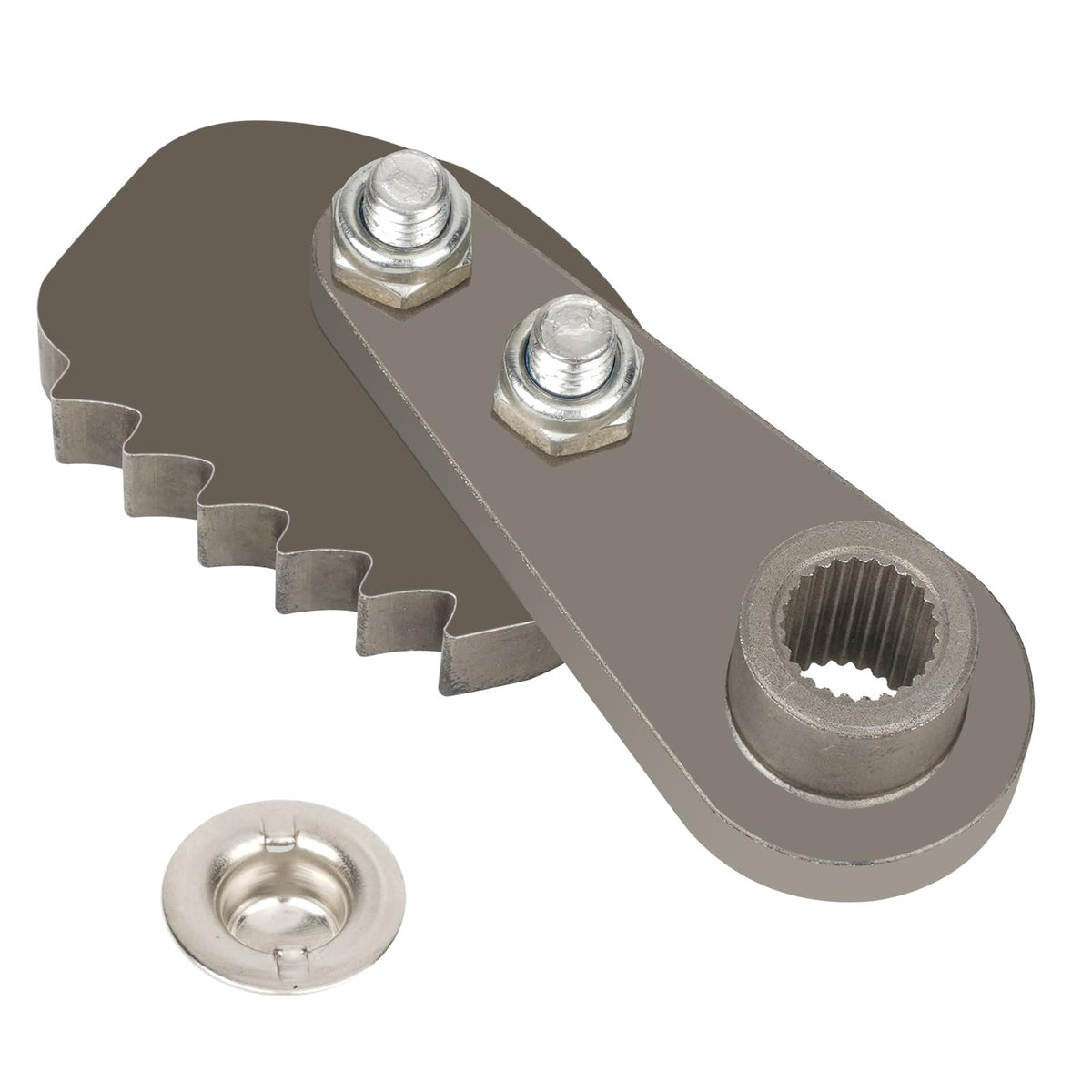 Installation-ready 10L0L Park Brake Latch Kit on a Club Car.
