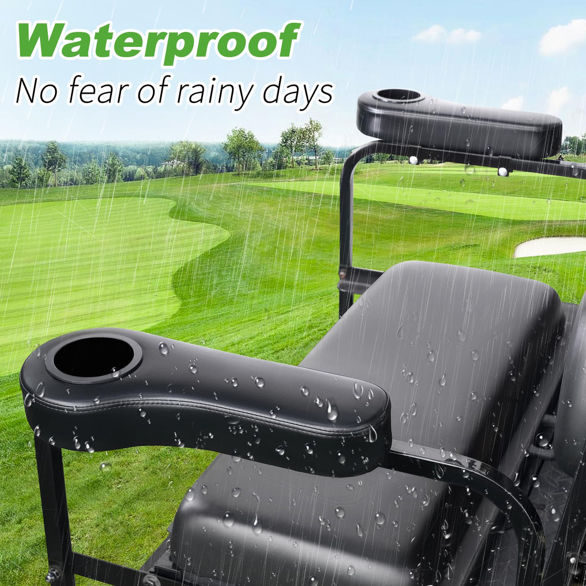10L0L passenger-side arm rest for EZGO/Yamaha, enhances support on trips.