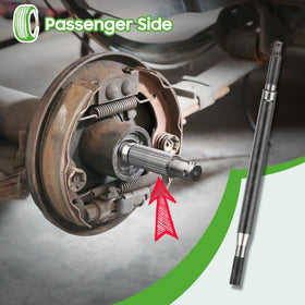 10L0L passenger-side axle assembly ready for EZGO TXT maintenance and replacement