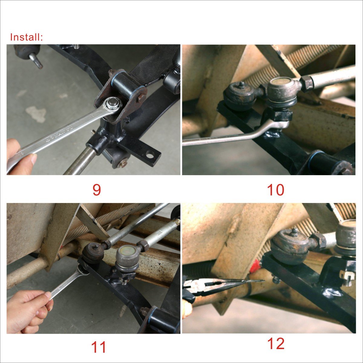 10L0L passenger-side spindle close-up reveals mounting points and quality finish