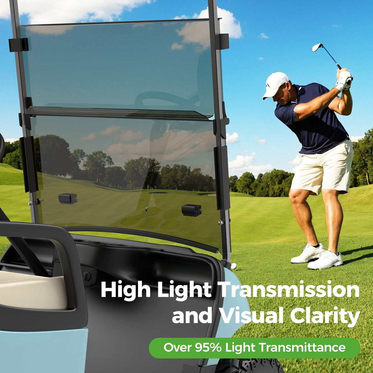 10L0L PC material windshield for Yamaha Drive 2 emphasizes durability and longevity.