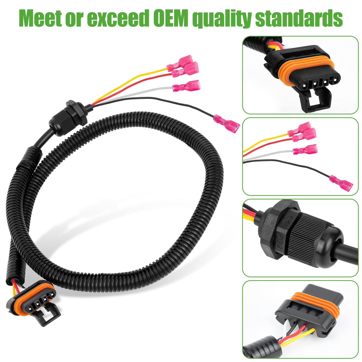 10L0L pedal box harness uses durable materials for vibrations and weather resilience.
