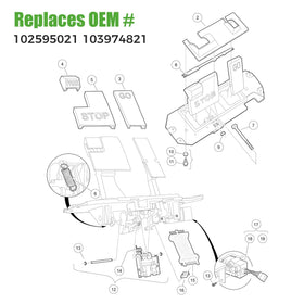 10L0L pedal spring return mechanism close-up emphasizes smooth pedal action