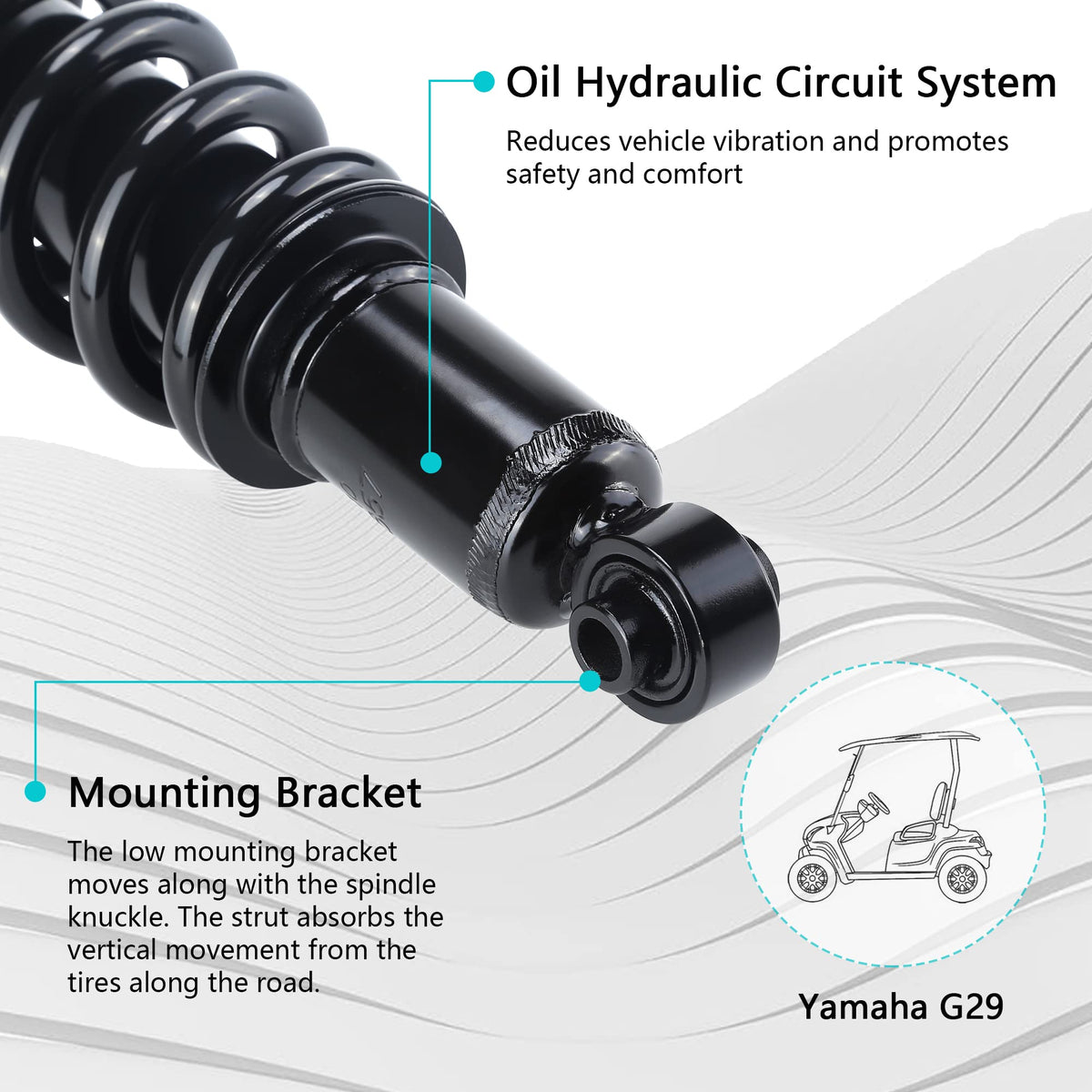 10L0L perfect fit rear shocks for Yamaha G29 Drive exact compatibility